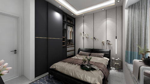 75平现代简约二居装修效果案例 简约轻奢格调，优雅生活实景赏析