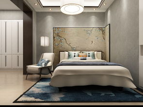 142平中式现代三居装修效果案例 桃源里实景图赏析